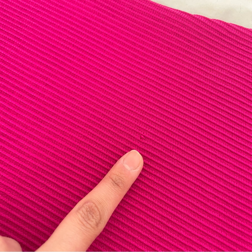 Babaton Sculpt Knit Squareneck Mini Dress in Hot Pink - Picture 10 of 10